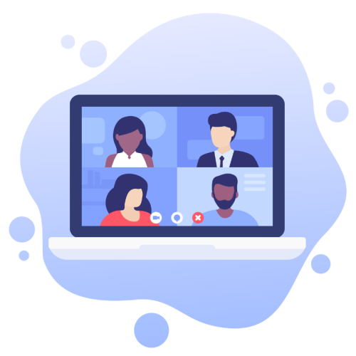 Illustration eines Webinars