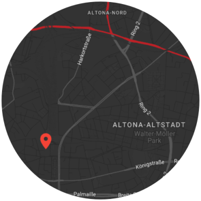 Karte von Hamburg Altona mit Standort